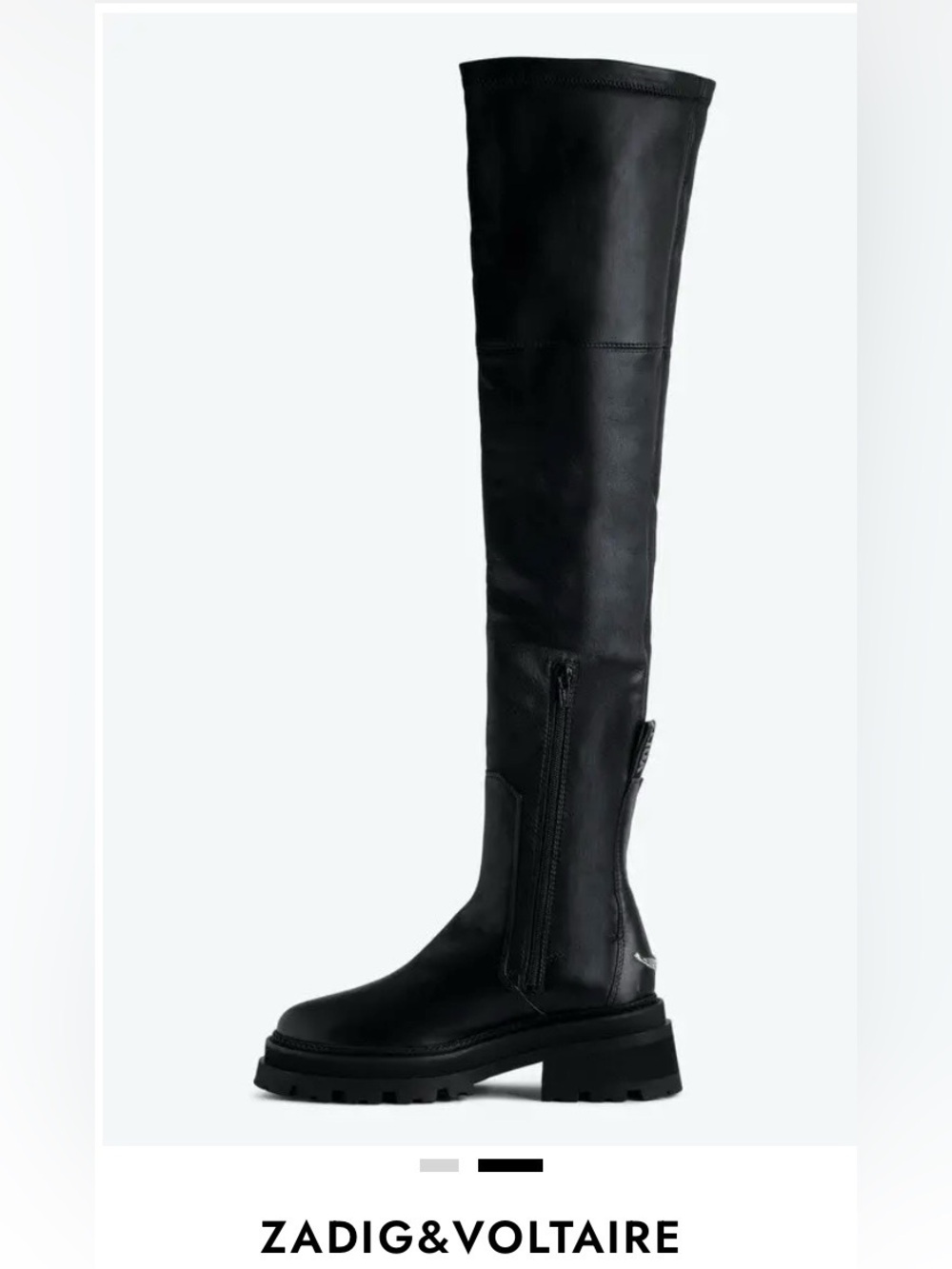 $1298 New, Zadig & Voltaire Ride Chelsea High Boots - lamb leather FR 37- US 6!